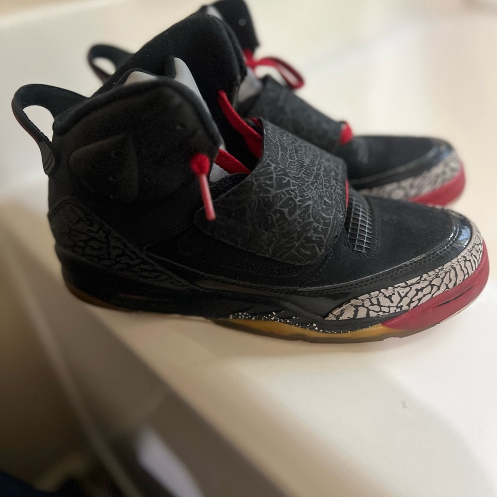 Kids Black and Red Sneakers